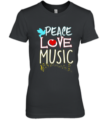 Peace Love Music Hippie Hipster Festival Women's Premium T-Shirt Women's Premium T-Shirt - jonhlittlestore88