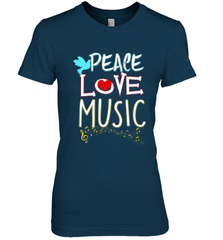 Peace Love Music Hippie Hipster Festival Women's Premium T-Shirt Women's Premium T-Shirt - jonhlittlestore88