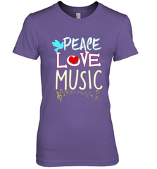 Peace Love Music Hippie Hipster Festival Women's Premium T-Shirt Women's Premium T-Shirt - jonhlittlestore88