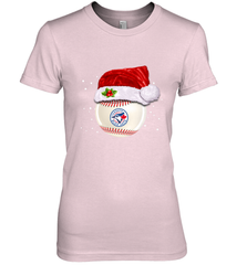 Toronto Blue Jays Logo Baseball Ball Christmas Santa Hat Xmas Sport Funny Snow Women's Premium T-Shirt Women's Premium T-Shirt - jonhlittlestore88