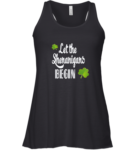 Let the Shenanigans begin Lucky St Patricks Day Shirt Women's Racerback Tank Women's Racerback Tank / Black / XS Women's Racerback Tank - jonhlittlestore88