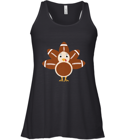 Funny Football Turkey Fall Thanksgiving Football Women's Racerback Tank Women's Racerback Tank / Black / XS Women's Racerback Tank - jonhlittlestore88