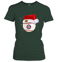 Washington Nationals Logo Baseball Ball Christmas Santa Hat Xmas Sport Funny Snow Women's T-Shirt Women's T-Shirt - jonhlittlestore88