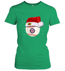 Washington Nationals Logo Baseball Ball Christmas Santa Hat Xmas Sport Funny Snow Women's T-Shirt Women's T-Shirt - jonhlittlestore88