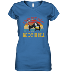 Vintage I Hope They Serve Tacos In Hell Halloween Costume Women's V-Neck T-Shirt Women's V-Neck T-Shirt - jonhlittlestore88