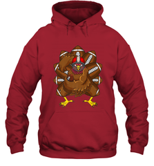 Cool Turkey Football Feathers Funny Thanksgiving Sports Hooded Sweatshirt Hooded Sweatshirt - jonhlittlestore88