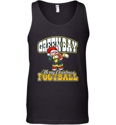 NFL Green Bay Christmas Funny Dabbing Santa Playing Football Men's Tank Top