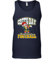 NFL Green Bay Christmas Funny Dabbing Santa Playing Football Men's Tank Top