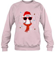 Texas Rangers Logo Christmas Baseball Player Glasses Santa Hat Pajama Gift Crewneck Sweatshirt Crewneck Sweatshirt - jonhlittlestore88