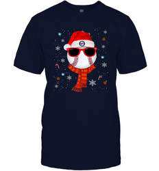 Minnesota Twins Logo Christmas Baseball Player Glasses Santa Hat Pajama Gift Men's T-Shirt