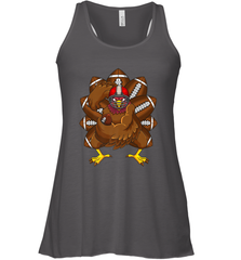 Cool Turkey Football Feathers Funny Thanksgiving Sports Women's Racerback Tank Women's Racerback Tank - jonhlittlestore88