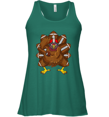 Cool Turkey Football Feathers Funny Thanksgiving Sports Women's Racerback Tank Women's Racerback Tank - jonhlittlestore88