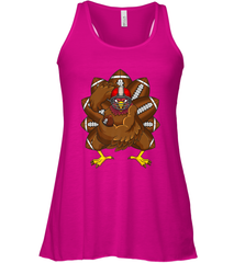 Cool Turkey Football Feathers Funny Thanksgiving Sports Women's Racerback Tank Women's Racerback Tank - jonhlittlestore88