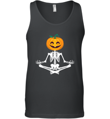Halloween Yoga Zen Meditation Pumpkin skeleton Gift idea Men's Tank Top Men's Tank Top - jonhlittlestore88