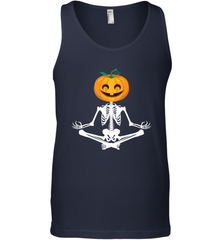 Halloween Yoga Zen Meditation Pumpkin skeleton Gift idea Men's Tank Top Men's Tank Top - jonhlittlestore88