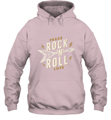 Peace Rock and Roll Love Music Guitar Retro Hippie Hooded Sweatshirt Hooded Sweatshirt - jonhlittlestore88