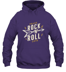 Peace Rock and Roll Love Music Guitar Retro Hippie Hooded Sweatshirt Hooded Sweatshirt - jonhlittlestore88