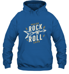 Peace Rock and Roll Love Music Guitar Retro Hippie Hooded Sweatshirt Hooded Sweatshirt - jonhlittlestore88