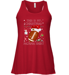 NFL This Is My Christmas Pajama Shirt  Football christmas ugly Women's Racerback Tank