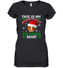 NFL This Is My Football Christmas Pajama Gift Football Lover Women's V-Neck T-Shirt Women's V-Neck T-Shirt - jonhlittlestore88