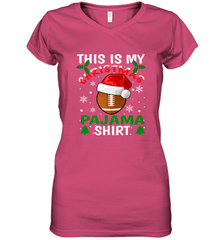 NFL This Is My Football Christmas Pajama Gift Football Lover Women's V-Neck T-Shirt Women's V-Neck T-Shirt - jonhlittlestore88