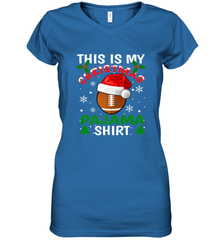 NFL This Is My Football Christmas Pajama Gift Football Lover Women's V-Neck T-Shirt Women's V-Neck T-Shirt - jonhlittlestore88