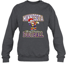NFL Minnesota Christmas Funny Dabbing Santa playing football Crewneck Sweatshirt Crewneck Sweatshirt - jonhlittlestore88