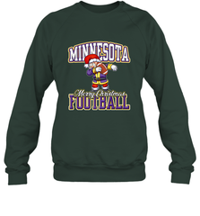 NFL Minnesota Christmas Funny Dabbing Santa playing football Crewneck Sweatshirt Crewneck Sweatshirt - jonhlittlestore88