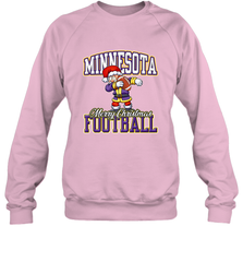 NFL Minnesota Christmas Funny Dabbing Santa playing football Crewneck Sweatshirt Crewneck Sweatshirt - jonhlittlestore88