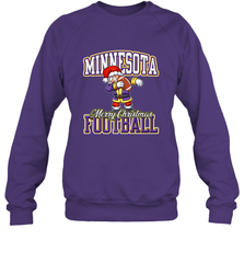 NFL Minnesota Christmas Funny Dabbing Santa playing football Crewneck Sweatshirt Crewneck Sweatshirt - jonhlittlestore88