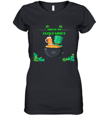 This is my lucky shirt on St Patricks Day Women's V-Neck T-Shirt Women's V-Neck T-Shirt - jonhlittlestore88