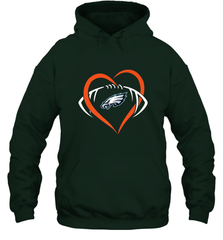 NFL Philadelphia Eagles Heart Love Football Hooded Sweatshirt Hooded Sweatshirt - jonhlittlestore88