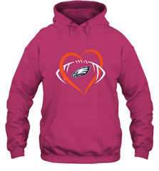 NFL Philadelphia Eagles Heart Love Football Hooded Sweatshirt Hooded Sweatshirt - jonhlittlestore88