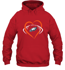 NFL Philadelphia Eagles Heart Love Football Hooded Sweatshirt Hooded Sweatshirt - jonhlittlestore88