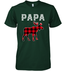 Papa Moose Red Plaid Christmas Pajama Men's Premium T-Shirt Apparel - jonhlittlestore88