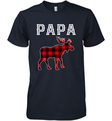 Papa Moose Red Plaid Christmas Pajama Men's Premium T-Shirt Apparel - jonhlittlestore88