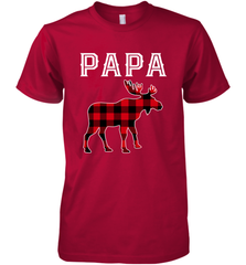 Papa Moose Red Plaid Christmas Pajama Men's Premium T-Shirt Apparel - jonhlittlestore88