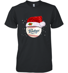 San Diego Padres Baseball Ball Christmas Santa Hat Xmas Sport Funny Snow Men's Premium T-Shirt