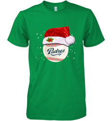 San Diego Padres Baseball Ball Christmas Santa Hat Xmas Sport Funny Snow Men's Premium T-Shirt