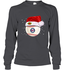 Minnesota Twins Logo Baseball Ball Christmas Santa Hat Xmas Sport Funny Snow Long Sleeve T-Shirt Long Sleeve T-Shirt - jonhlittlestore88
