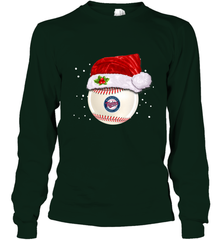 Minnesota Twins Logo Baseball Ball Christmas Santa Hat Xmas Sport Funny Snow Long Sleeve T-Shirt Long Sleeve T-Shirt - jonhlittlestore88