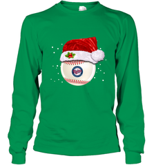 Minnesota Twins Logo Baseball Ball Christmas Santa Hat Xmas Sport Funny Snow Long Sleeve T-Shirt Long Sleeve T-Shirt - jonhlittlestore88