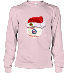 Minnesota Twins Logo Baseball Ball Christmas Santa Hat Xmas Sport Funny Snow Long Sleeve T-Shirt Long Sleeve T-Shirt - jonhlittlestore88
