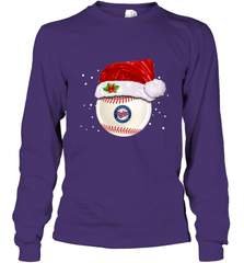 Minnesota Twins Logo Baseball Ball Christmas Santa Hat Xmas Sport Funny Snow Long Sleeve T-Shirt Long Sleeve T-Shirt - jonhlittlestore88