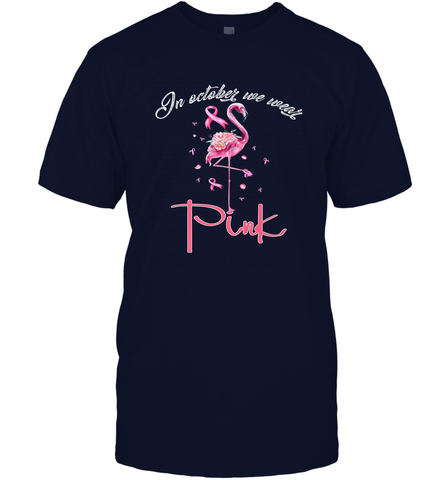 In October We Wear Pink Pumpkin Breast Cancer Halloween Men's T-Shirt