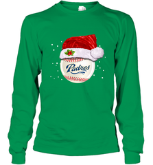 San Diego Padres Baseball Ball Christmas Santa Hat Xmas Sport Funny Snow Long Sleeve T-Shirt Long Sleeve T-Shirt - jonhlittlestore88