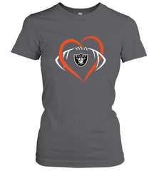 NFL Oakland Raiderss Heart Love Football Women's T-Shirt Women's T-Shirt - jonhlittlestore88