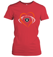 NFL Oakland Raiderss Heart Love Football Women's T-Shirt Women's T-Shirt - jonhlittlestore88
