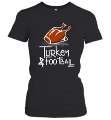 Turkey And Football Thanksgiving Day Football Fan Holiday Gift Women's T-Shirt Women's T-Shirt - jonhlittlestore88