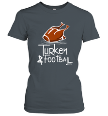 Turkey And Football Thanksgiving Day Football Fan Holiday Gift Women's T-Shirt Women's T-Shirt - jonhlittlestore88